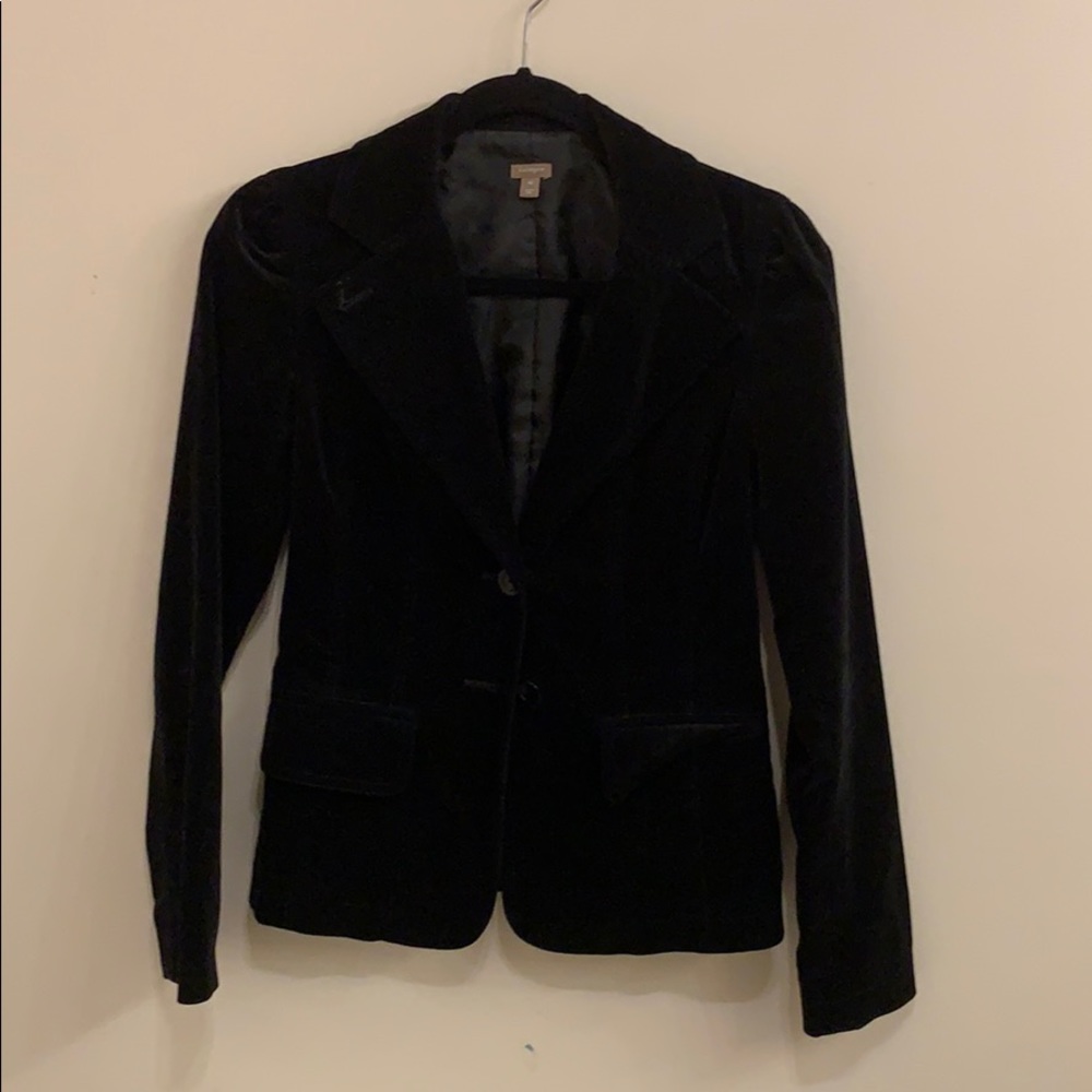 Black velvet blazer